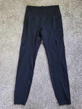 Gilly Hicks Go Recharge Black Leggings With Pockets Active Yoga Sz Medium